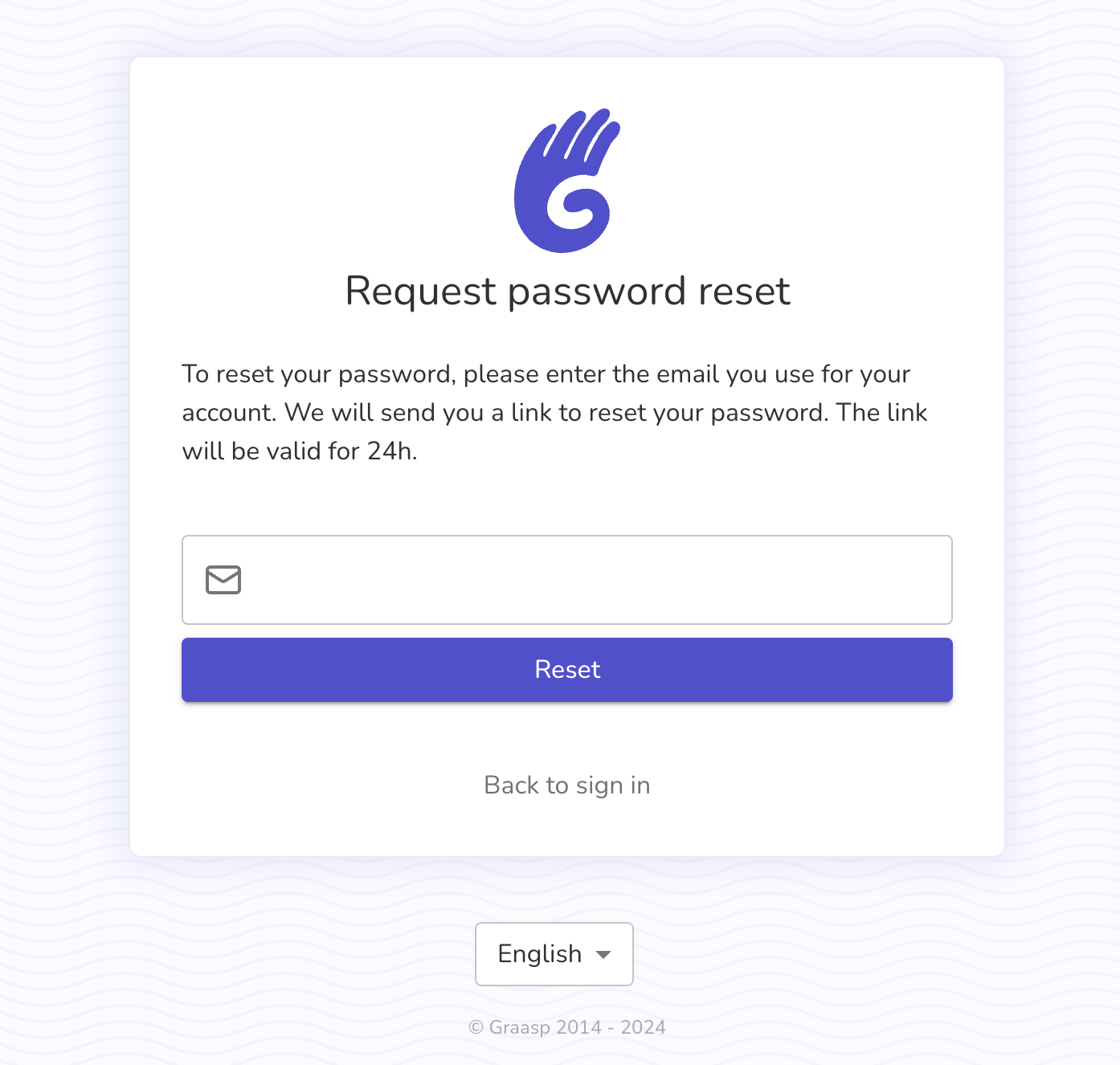 request reset password